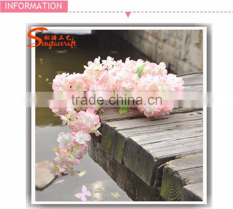Wholsale China indoor decoration artificial silk cherry blossom tree home decoration artificial cherry blossom tree
