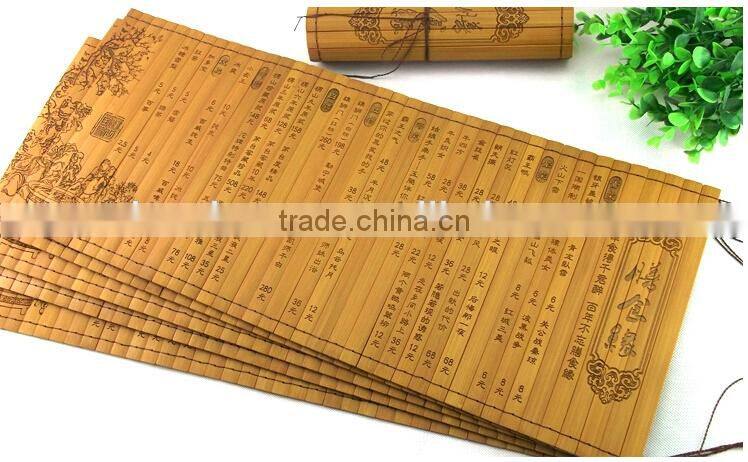 special bamboo menu book for restaurant