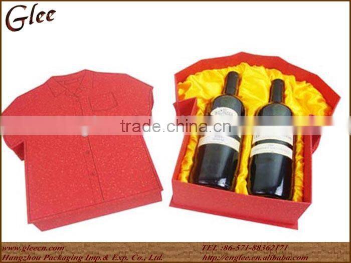 Clothe Shape Cardboard Wine Box for Bottles Packaging