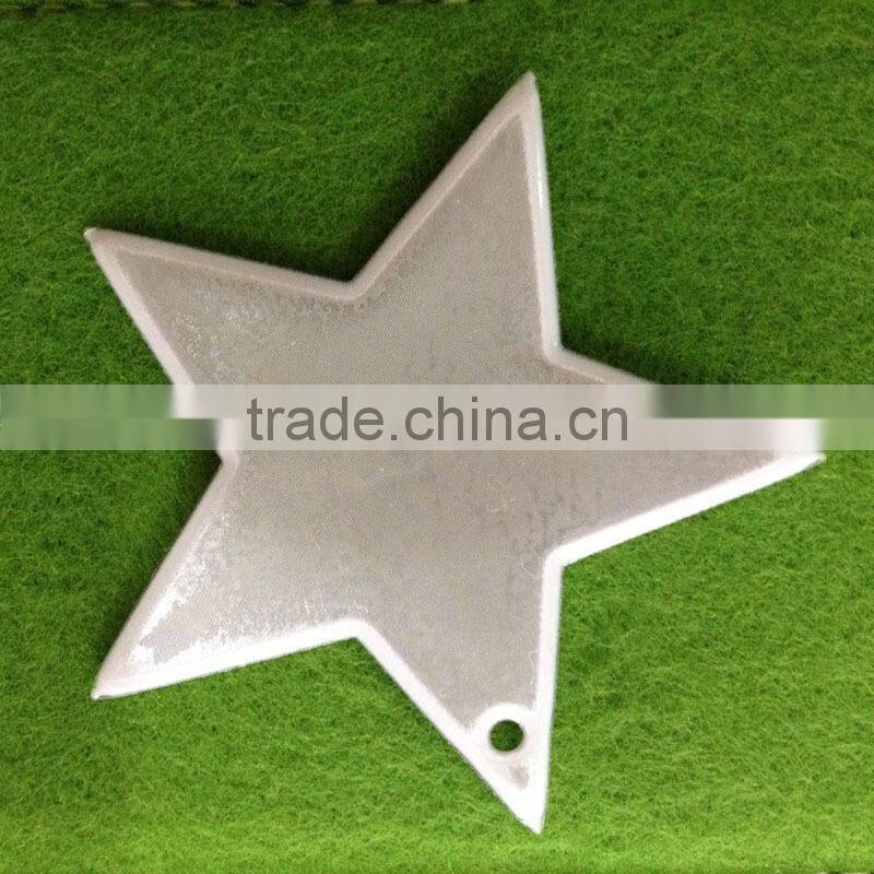 Customize pvc reflective label/patch/tag in silver color
