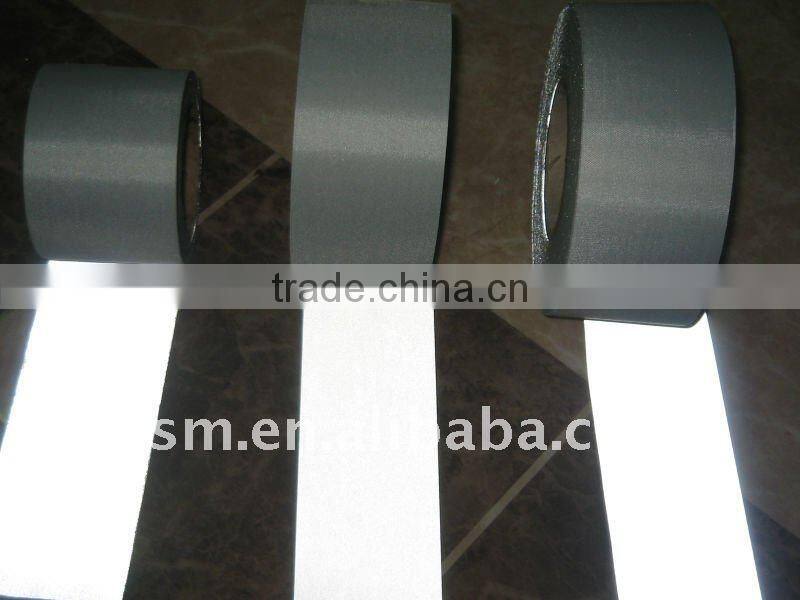 EN471 reflective fabric tape with 100% ployester for safty clothing or shoes ect