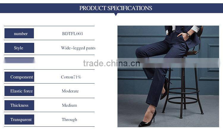 2017 new Korean female occupation with high-grade striped suit trousers pants straight legged trousers custom