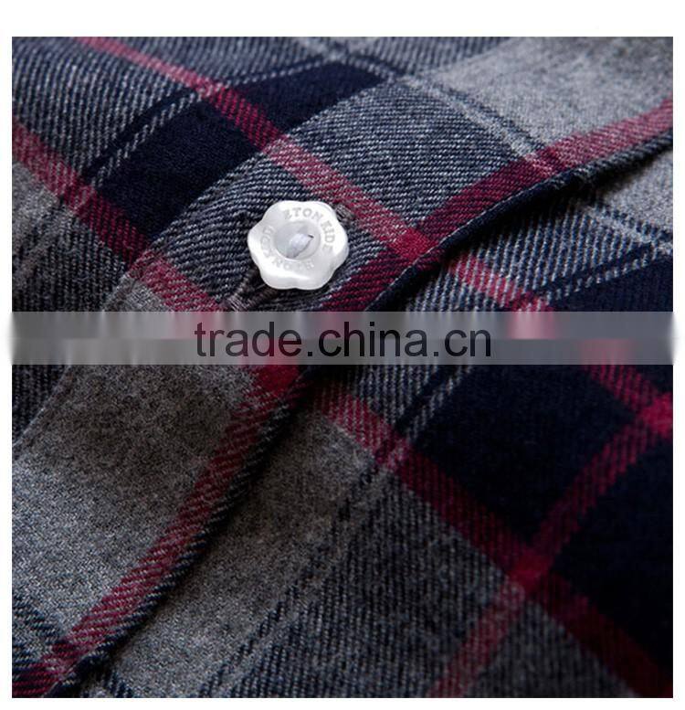 Bospoke Autumn Middle School Uniform Plaid Flannel Shirt