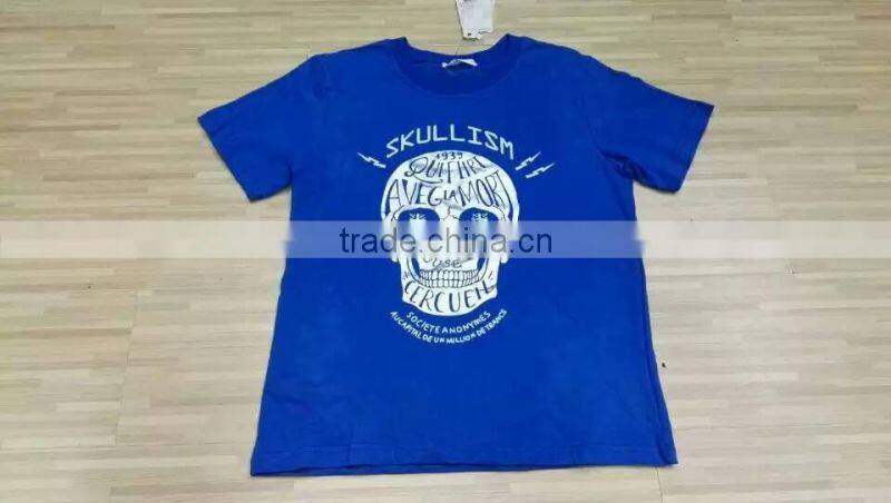 Garments stocklot cheap price comfortable boy's short sleeve t-shirts stock clearance sale