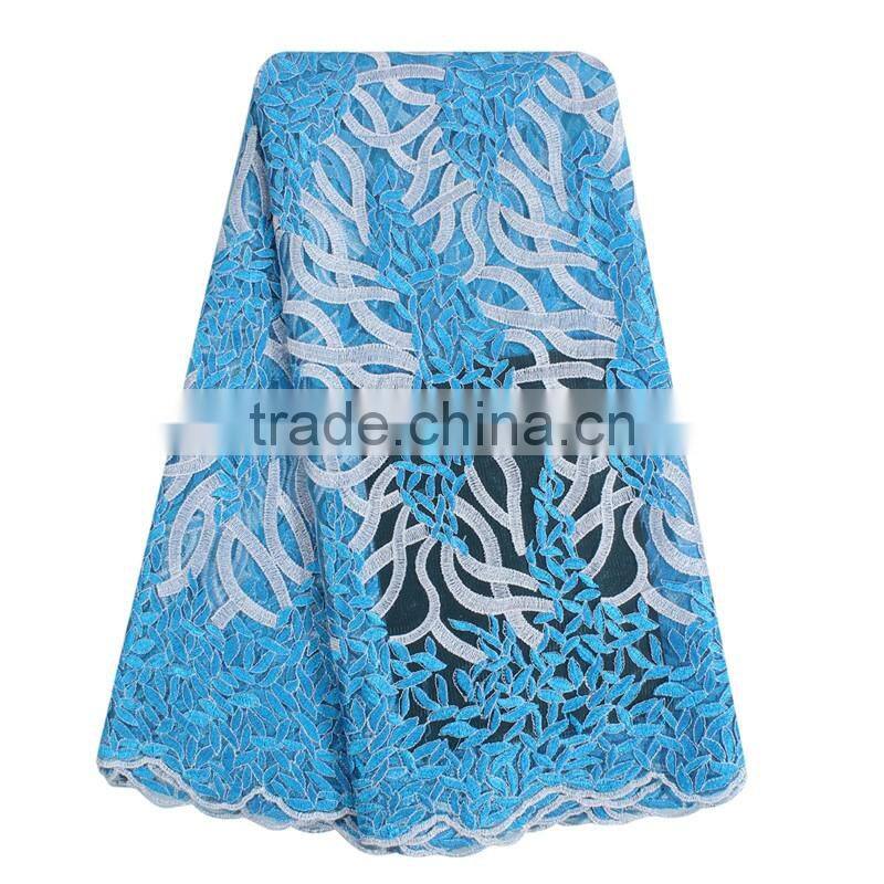 Nigeria Design Wedding Dress Tulle Lace Fabric FL0171