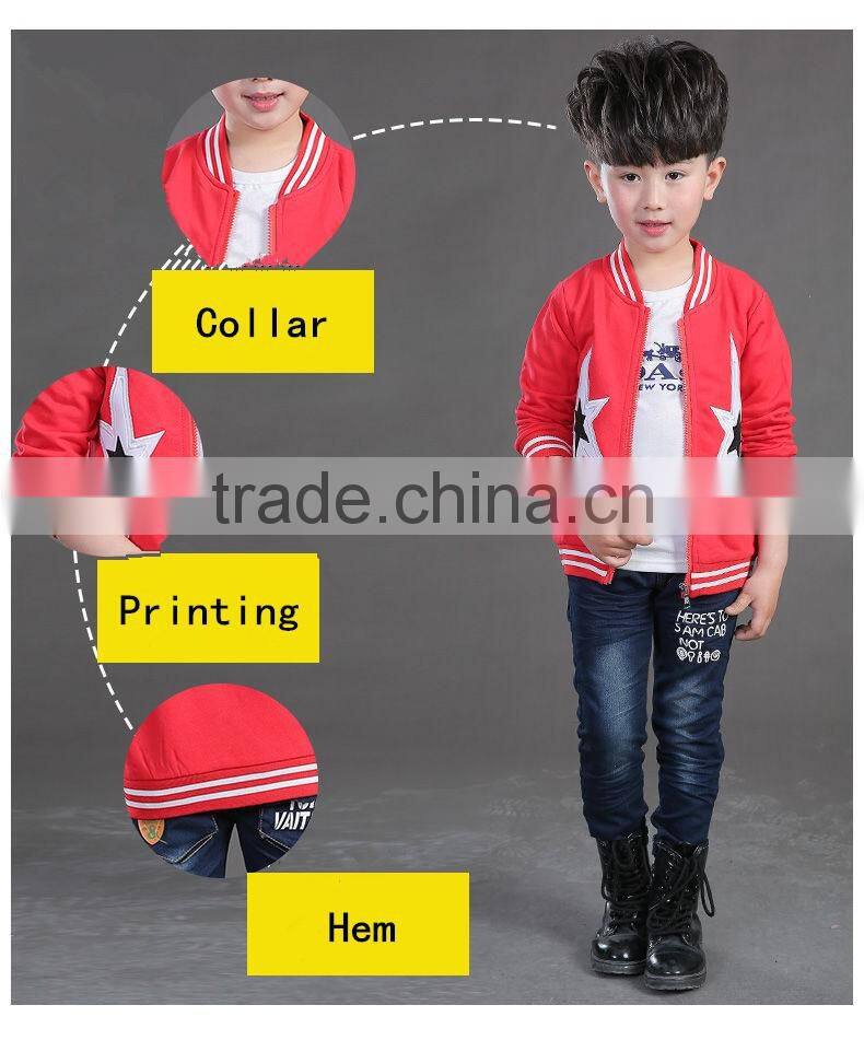 boy's spring coat/2016 new style children's leisure coat jacket/fashion spring blouse with zipper for boy
