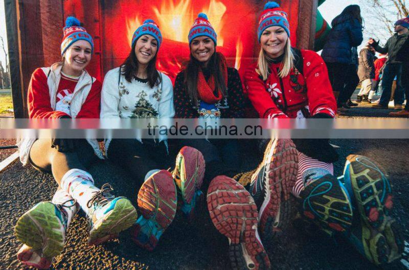 Custom ugly christmas sweater run sweater manufacturer