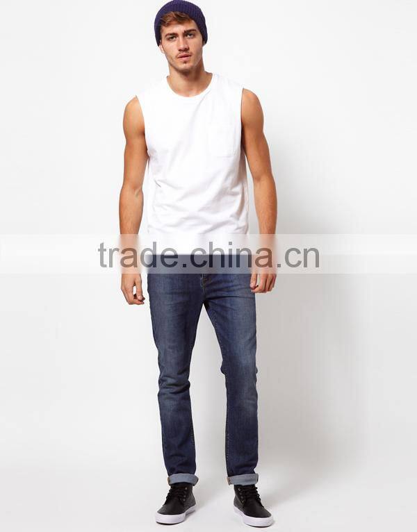 Custom Men Plain Tank Tops With Pocket