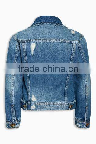 China factory kids denim jacket for girls