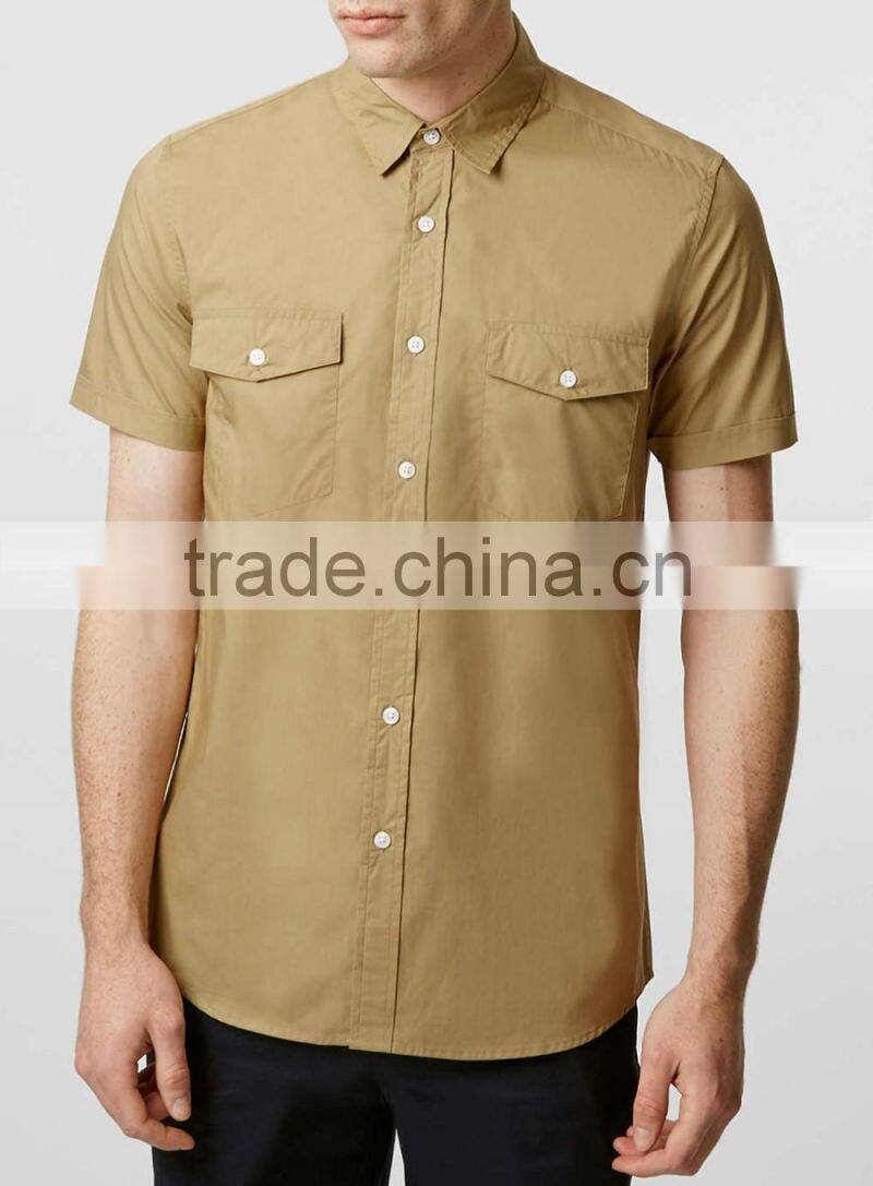 wholesale mens shirt short sleeve shirt with pocket latest design shirt