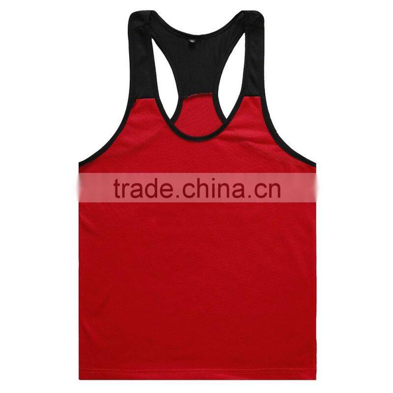 2017 casual fit sportswear men bodybuilding stringer gym vest