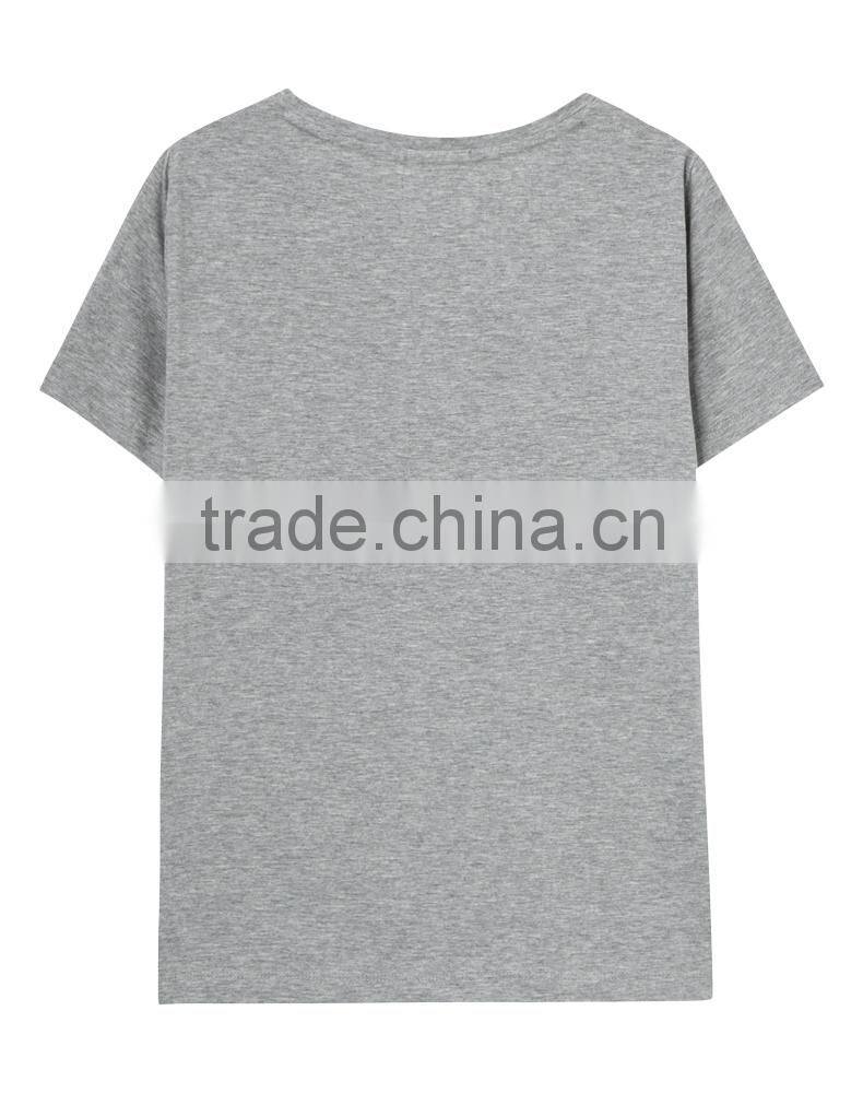 2017 wholesale women clothing v neck tshirts blank t shirts