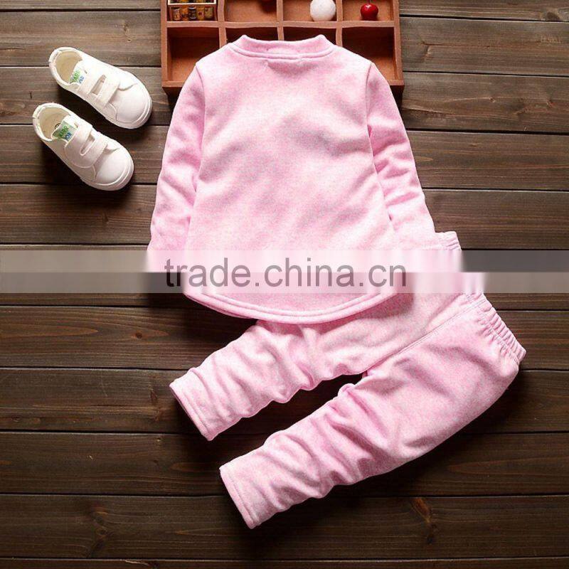 Plus velvet thickening thermal underwear pure V-neck cotton home wear two-piece suit