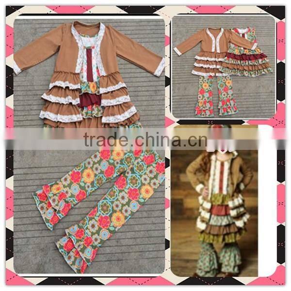 Easter day spring ruffle Baby girl matching stripe red lucky cute baby girl remake cotton vintage remake outfit