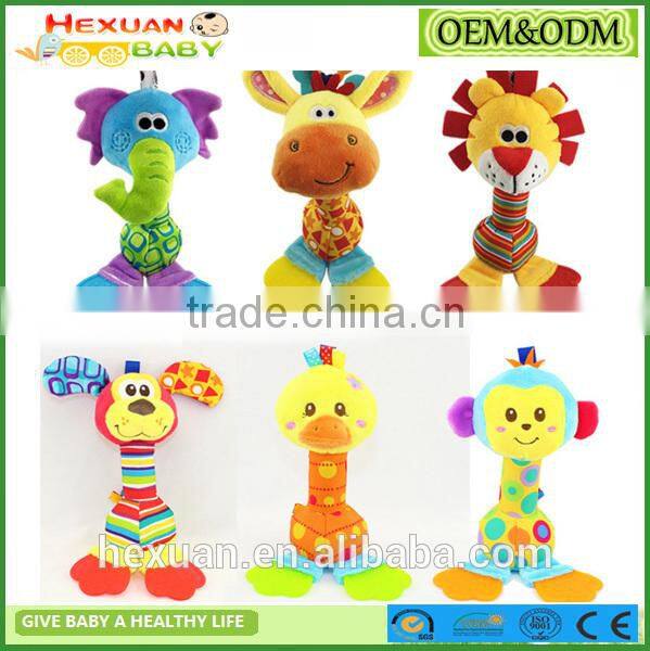 Baby develop soft interactive toys hand ring bell baby musical hanging toys