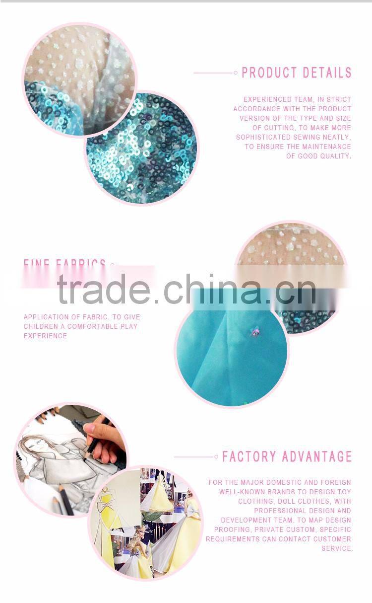 Wholesale high quality oem 18 inch beautiful blythe bjd american girl doll dress