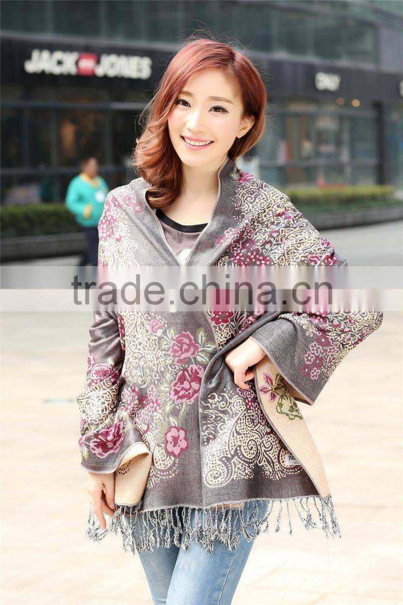 Hot sale women cheap promotional scarves , mix-color shawl scarves from china factory
