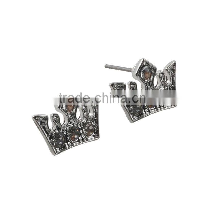 Sterling Bohemian Dubai Crown Jewelry Hiphop Earrings For Unisex Wholesale