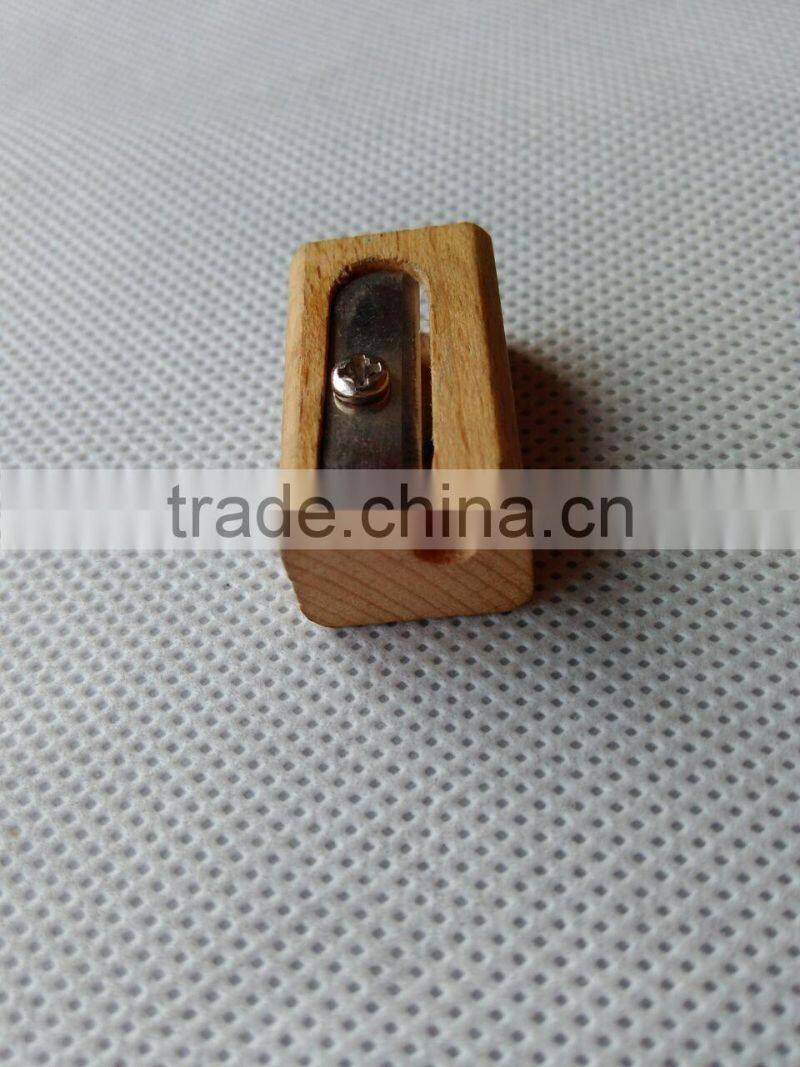 Eco-Friendly unique natural Customized Single hole Wooden Sharpener