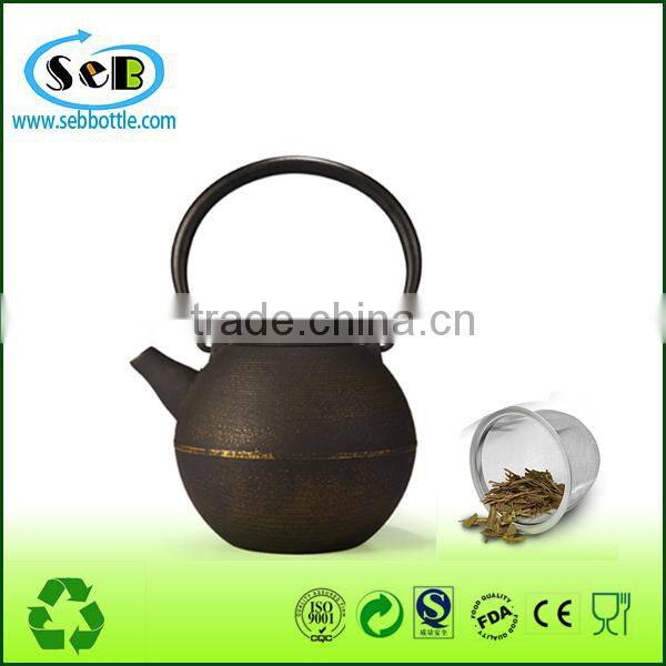Cast Iron Teapot with Black Coating