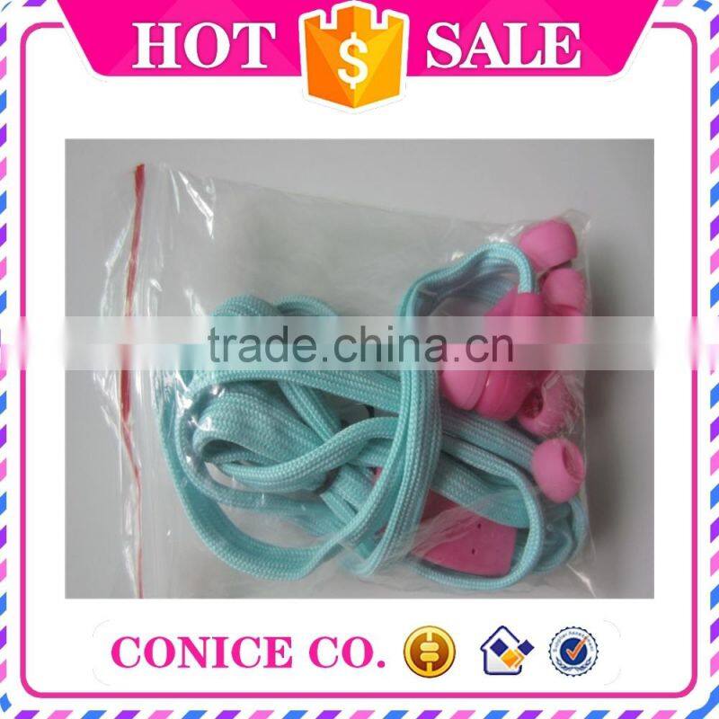 2015 most stylish top quality stereo sound shoelace earphone for wholesale