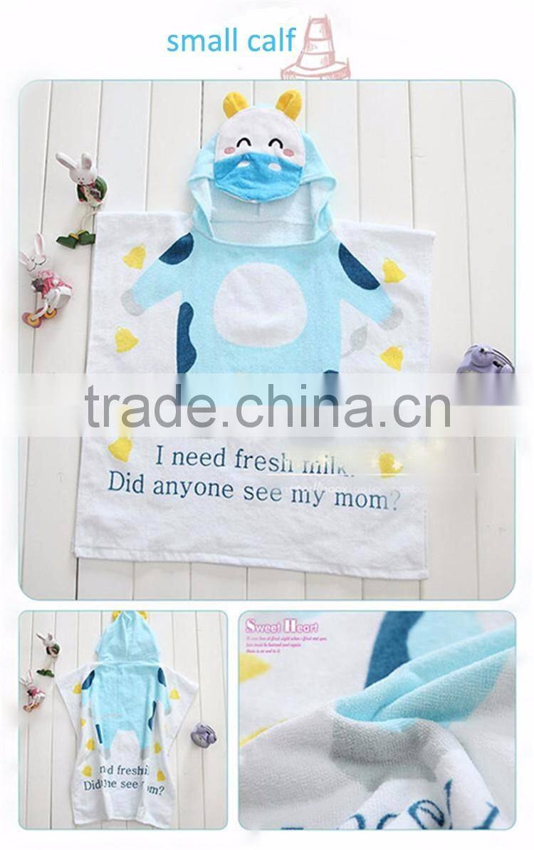 Cotton poncho towel childrens poncho printed poncho