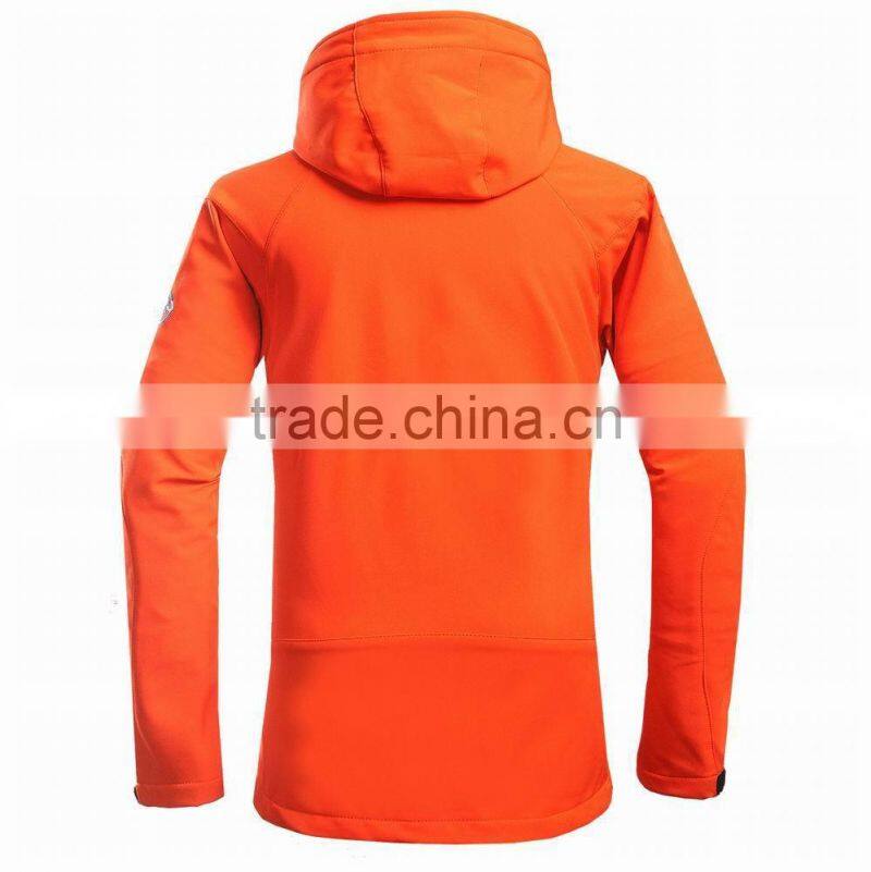 2016 Orange Women Softshell Jacket with hood