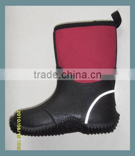 children's neoprene ankle high rubber rain boots