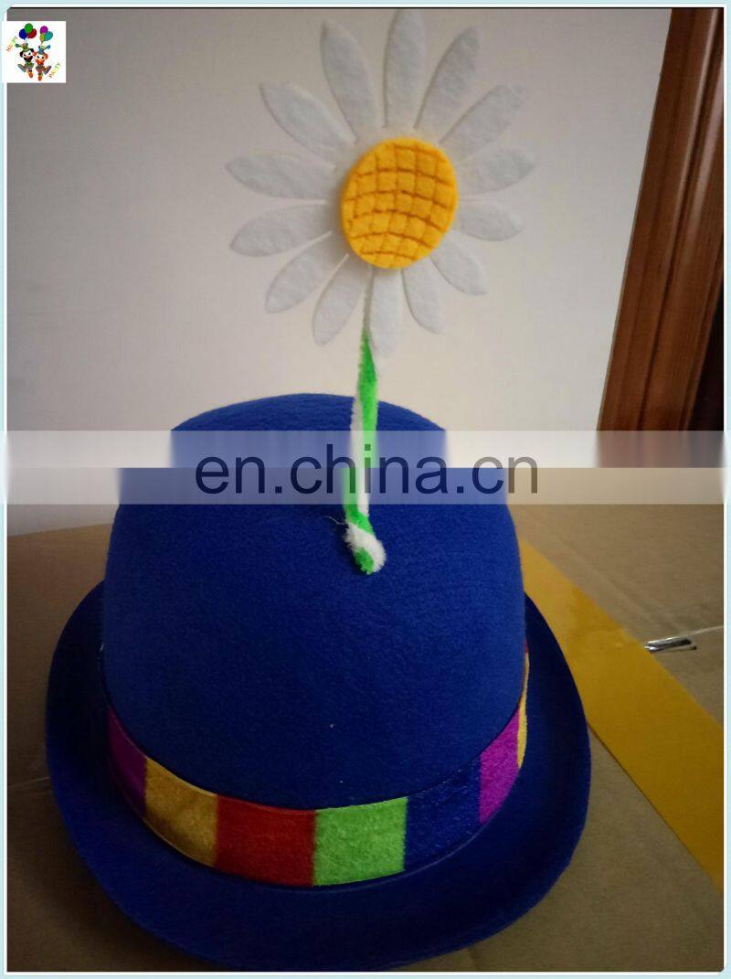 Adult Party Fancy Dress Costume Clown Derby Hats with Flower HPC-0274