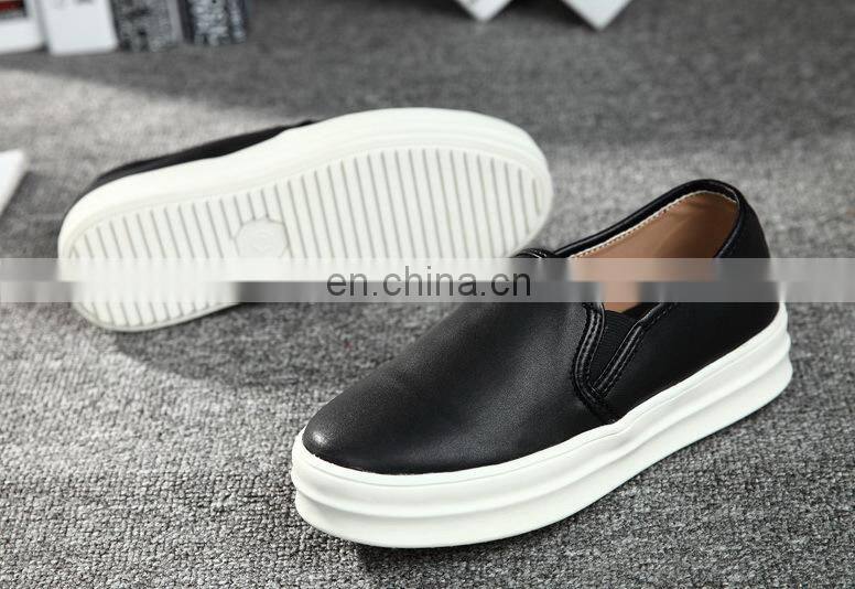 Wholesale ladies black platform shoes genuine leather high heel shoe