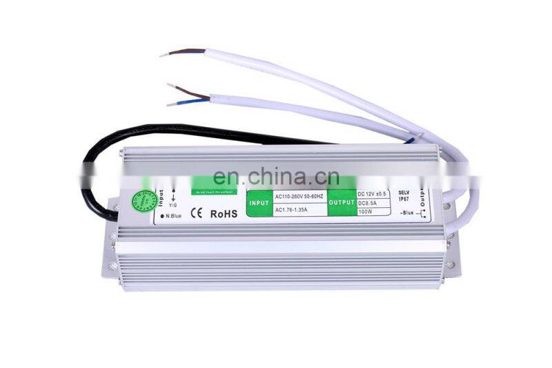LED Strip Power 12V 8.5A Waterproof LED Switching Power Security Monitor