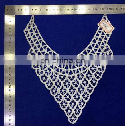 Flower Embroidered Collar Hollow With Pearl Decorative Neckline