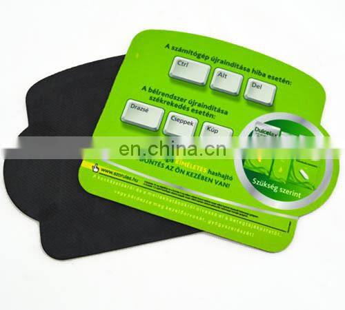 Customized die cut shape printed non-slip mouse mat pvc