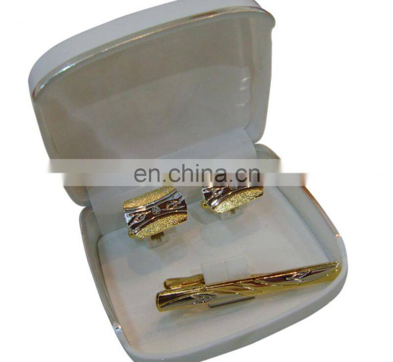 cheap stainless steel cuff link & tie clip