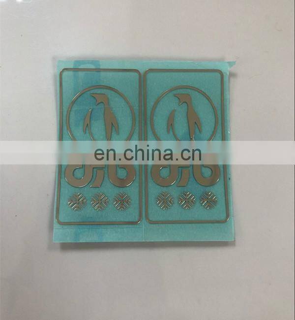 customized glossy silver thick PET adhesive sticker