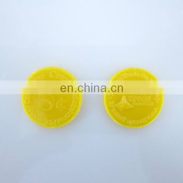Chirstma gifts embossed plastic token coin