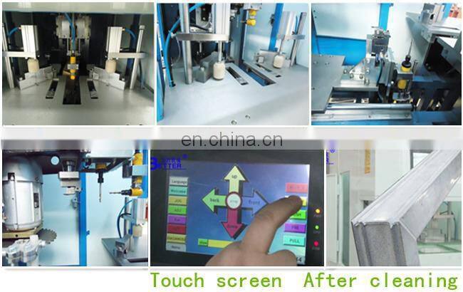 UPVC Window Making Machine / welded upvc window corner cleaning machine