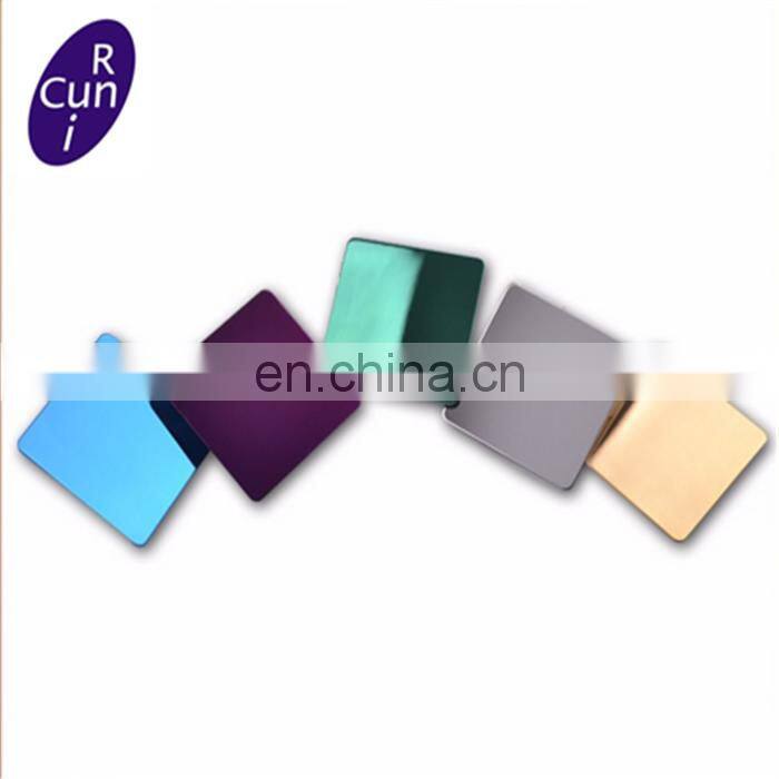 Pvd purple Color Mirror ASTM A240 Tp304 9 Stainless Steel Plate for Pressure Cooker