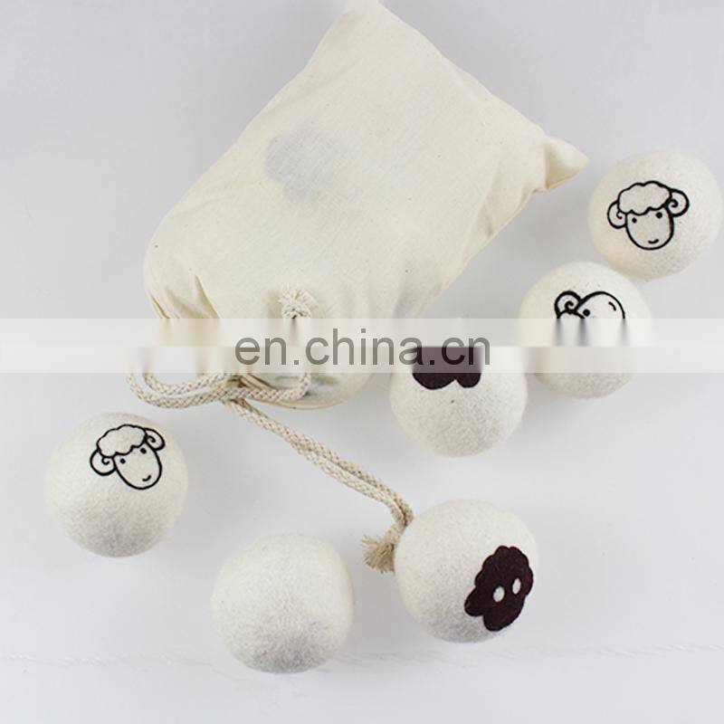 white color Brand new 6 pack wool dryer felt balls