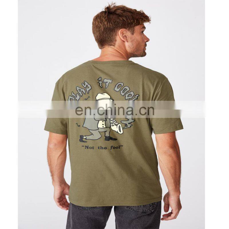 DiZNEW Cartoon Mens 100% Cotton OEM T-shirt