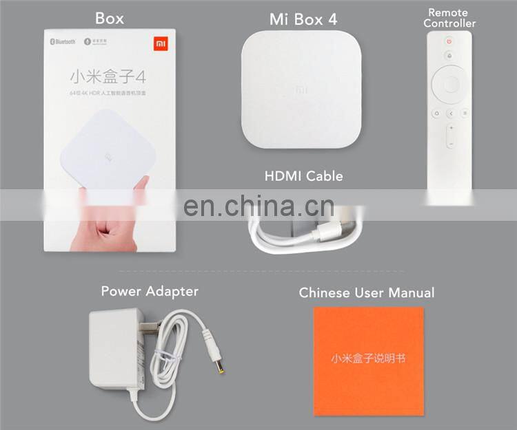 Chinese Original Xiaomi Mi 4 TV Box Voice Control Amlogic S905L 2GB 8GB 2.4G Wi-Fi/BT4.1 EDR/Supports 4K HDR/H.265 Set Top Box