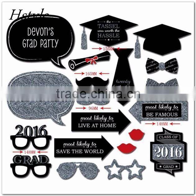 Grad Party Photo Booth Props on A Stick DIY Kits Fun Graduation Party Decoration Centerpieces PFB0081
