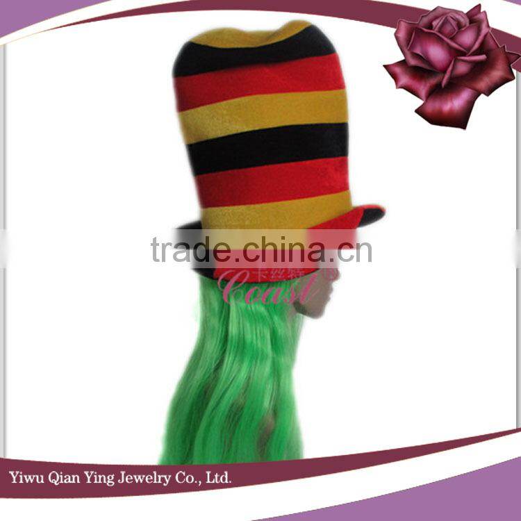 Crazy funny ployster Germany football fan high hat