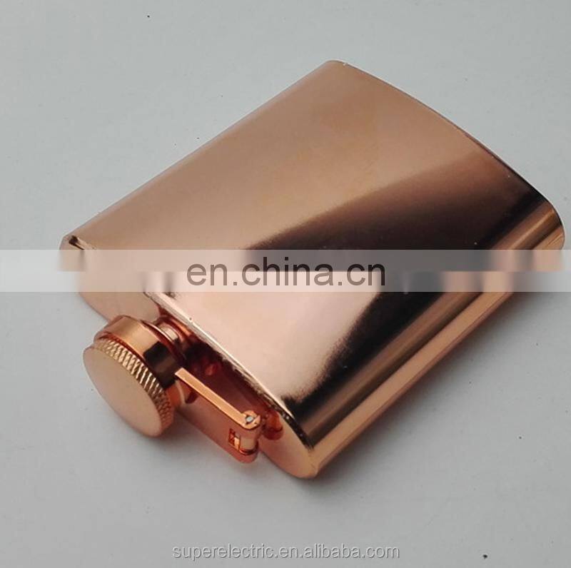 High Quality Rose Golden Alcohol Mini Wine Decanter, Portable Wine Pot, Metal Stainless Steel Hip Flask With Custom Logo