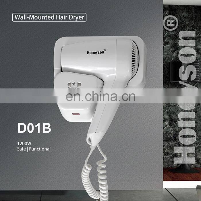 hotel hair driers with bracket for bathroom use