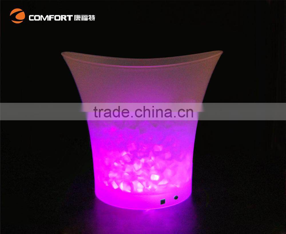 Competitive PP Plastic belvedere wine bucket LED Ice Bucket