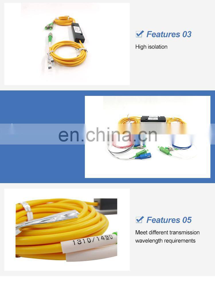 FWDM 1310/1490 1550nm/High isolation/PON WDM