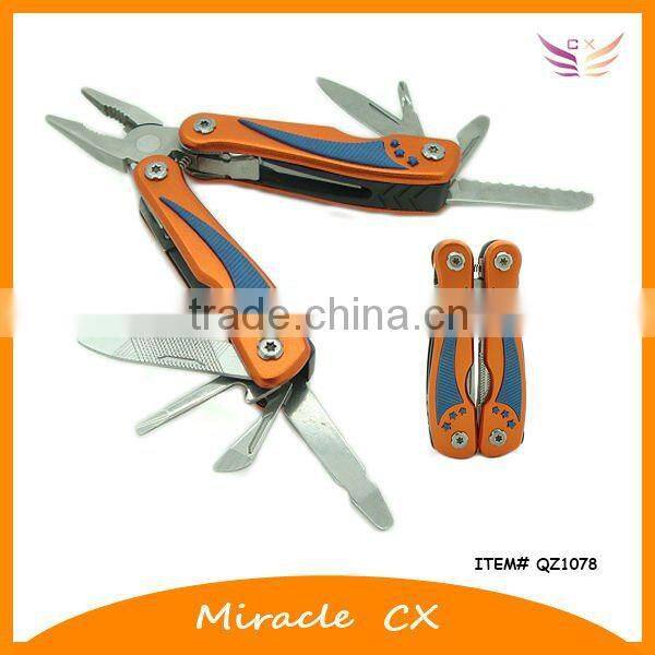 Rubber inlay handle with 6 stars small multi tool