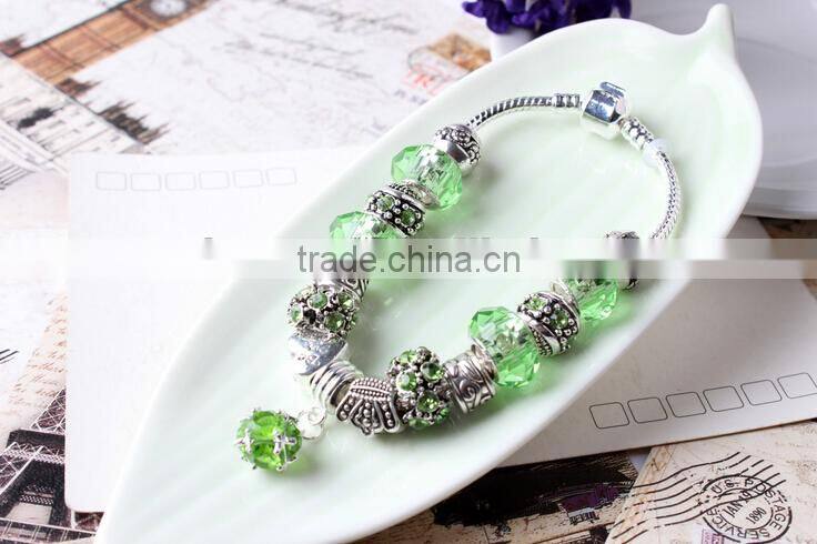 fashionable metal bracelet with trendy beads alloy jewelry bracelet bead charm bracelet