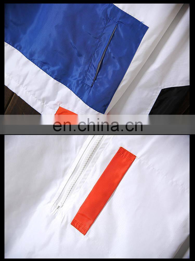 Wholesale custom men's new sports jacket windbreaker loose half zipper jacket casual stand collar pullover jacket